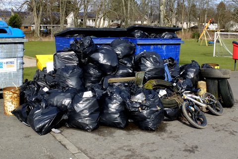 Photo of the final heap of rubbish