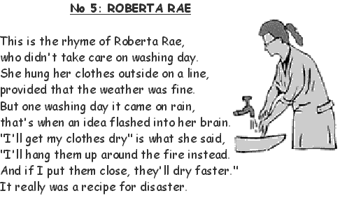 Poem: No. 5: Roberta Rae who didn't take care on washing day