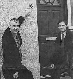 Brian Topping (Left) and David Ward, pictured outside a house with the new style numbering.