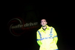 Photo of Police Officer from the Grampian Police Road Casualty Reduction Unit